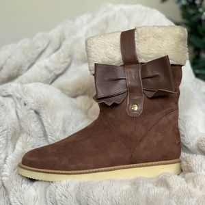 Red Valentino Suede Bow Accents Boots It